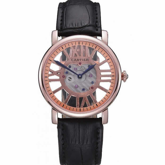 Cartier Rotonde Skeleton Flying Tourbillon Black 621966