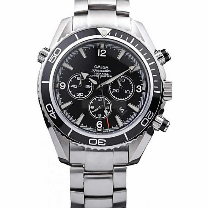 Omega Seamaster Planet Osean Co-axial Chronograph Black Case Black Dial