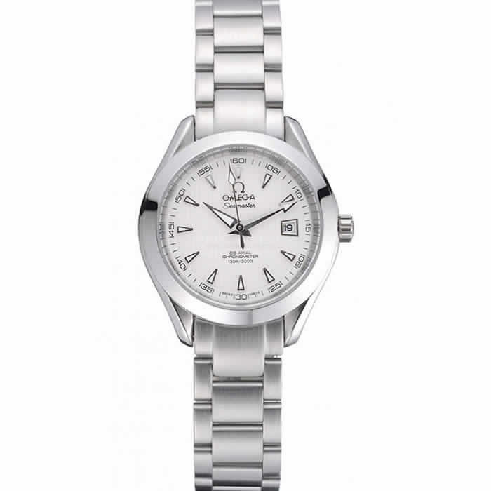 Omega Seamaster Aqua Terra White Dial Stainless Steel Bracelet Ladies  622446