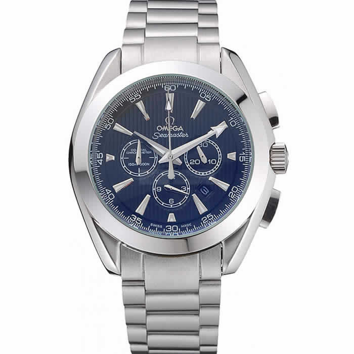 Omega Seamaster Aqua Terra Chronograph Blue Dial Stainless Steel Bracelet   622528