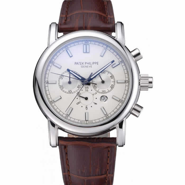 Patek Philippe Grand Complications Perpetual Calendar Stainless Steel Case White Dial Silver Chronograph 622264