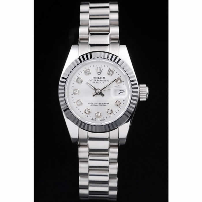 Rolex Datejust Polished Stainless Steel Silver Dial