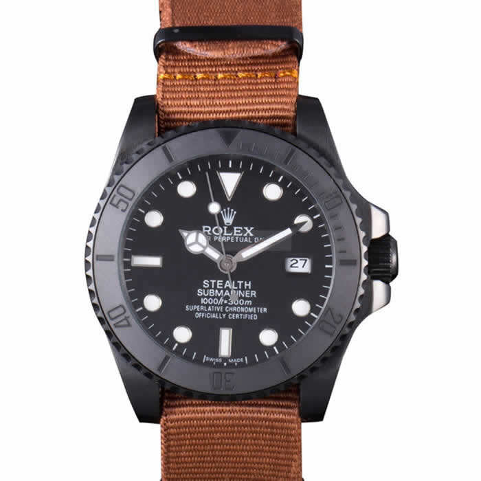 Rolex Submariner STEALTH MK IV Brown Fabric Band rl426 621388