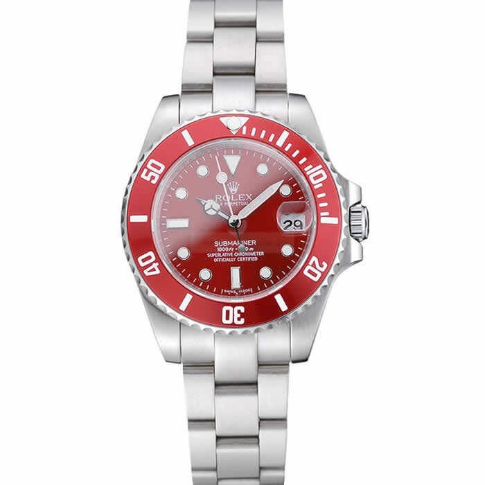 Rolex Submariner Red Dial Stainless Steel Bracelet 1454154