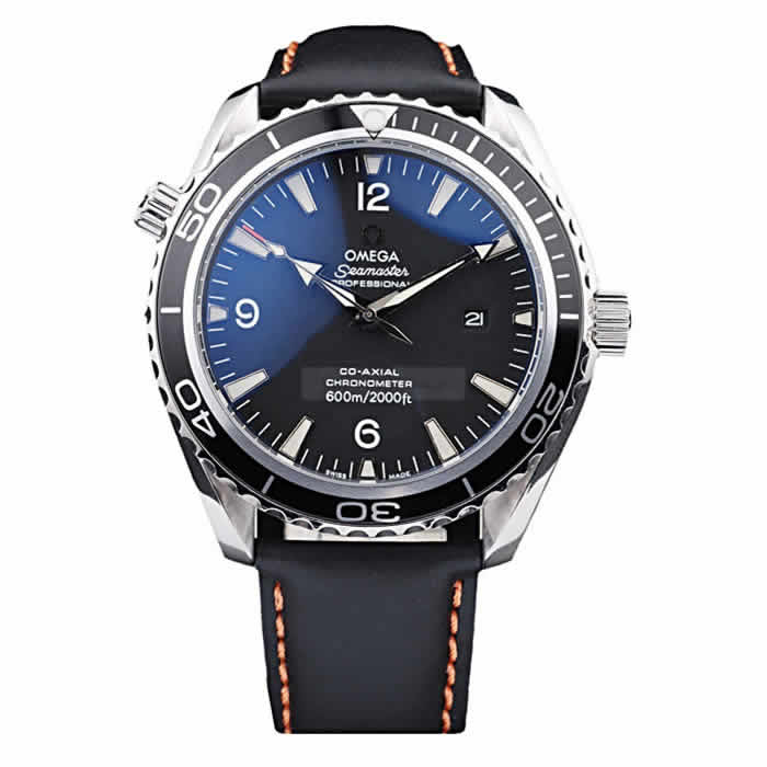 Omega Swiss Seamaster Planet Ocean Black Case Black Dial