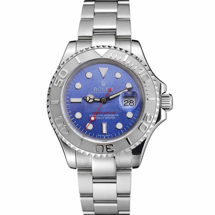 Swiss Rolex Yacht-Master Blue Dial Stainless Steel Case And Bracelet